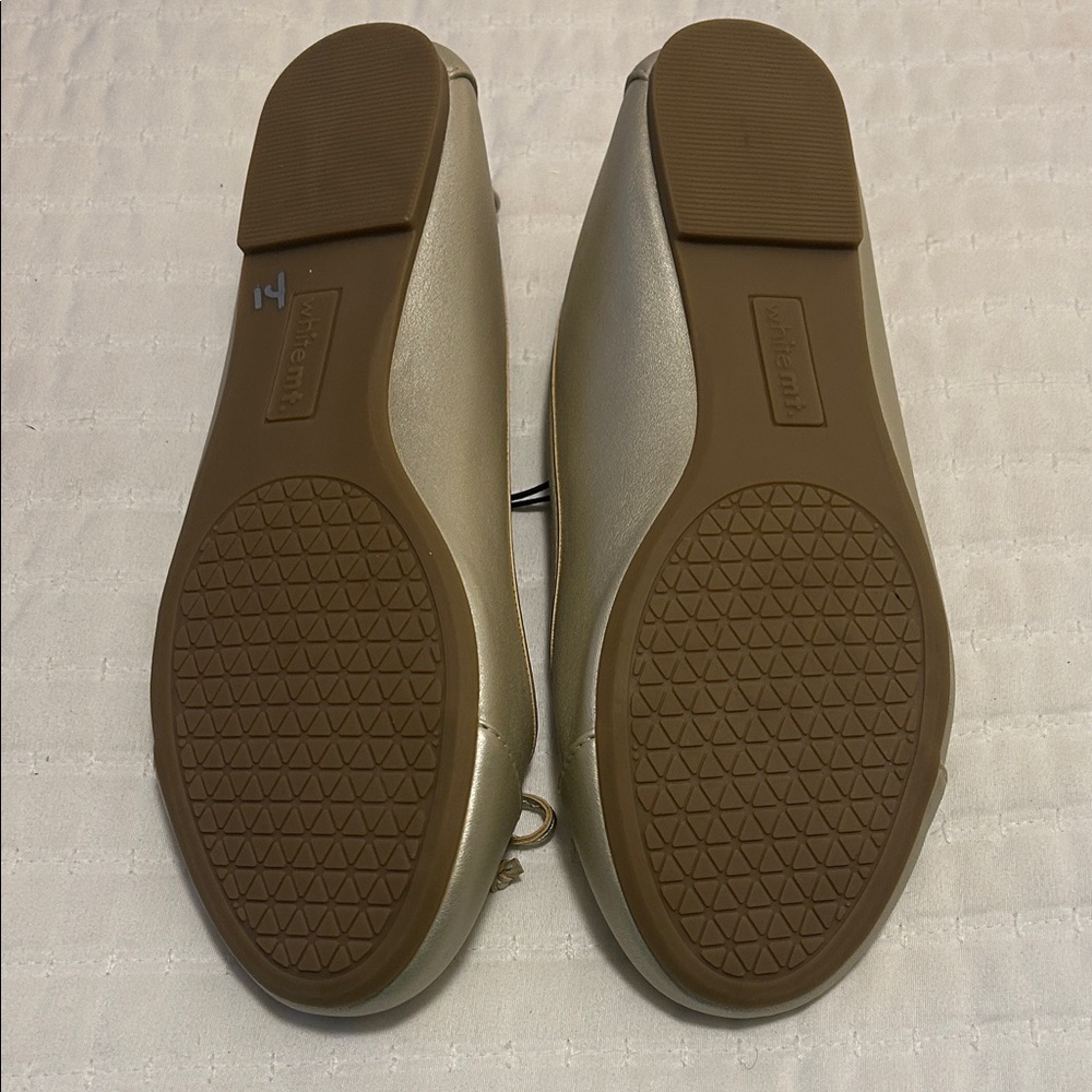 White Mountain Metallic Gold Ballet Flats - Picture 3 of 3